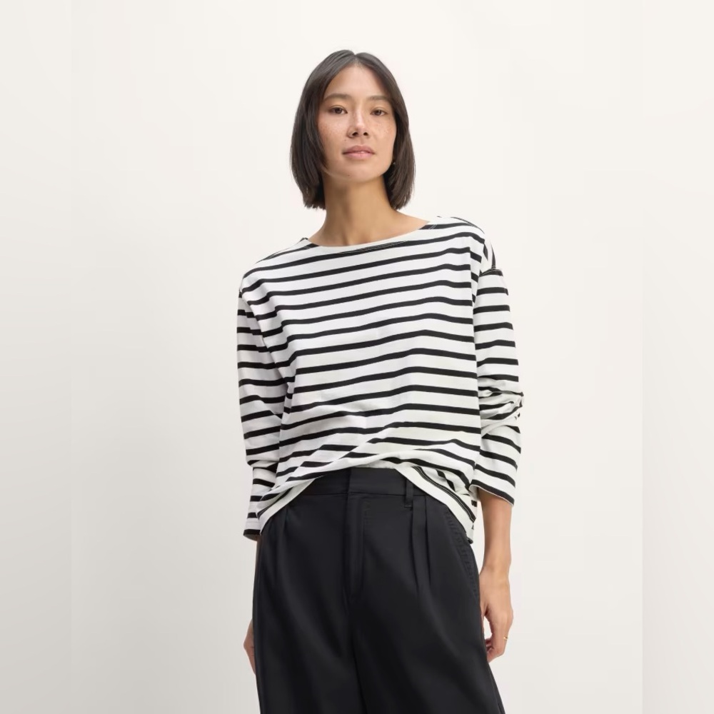 New Everlane The Mariner Tee Striped Shirt Women Size XS